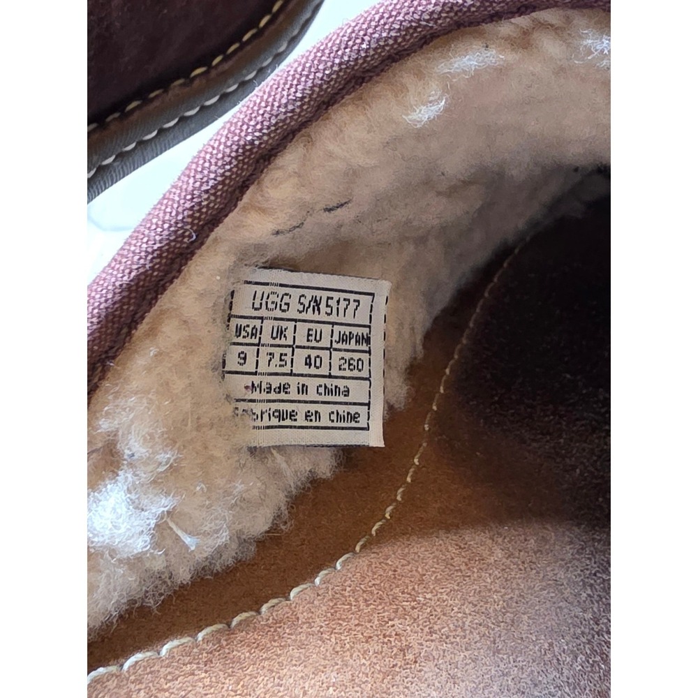 UGG Australia Nightengale Suede Sheepskin Clogs Mules Brown‎ 5177 Womens 9 - Picture 4 of 16